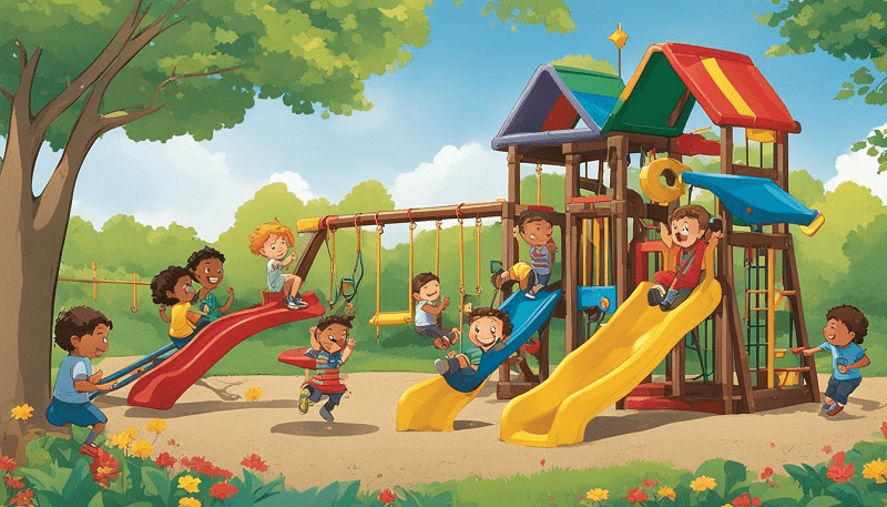 Children playing at a childcare or daycare center